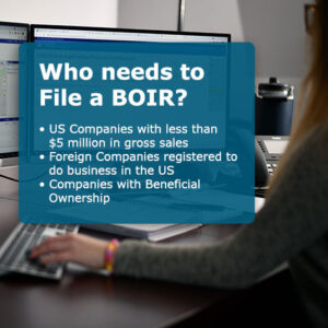 Beneficial Owner Information Report (BOIR) Filing (may be required)
