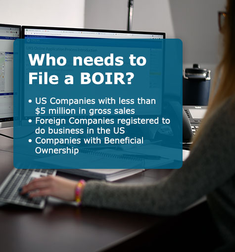 Beneficial Ownership Information Report (BOIR) | DOT Licensing | CNS