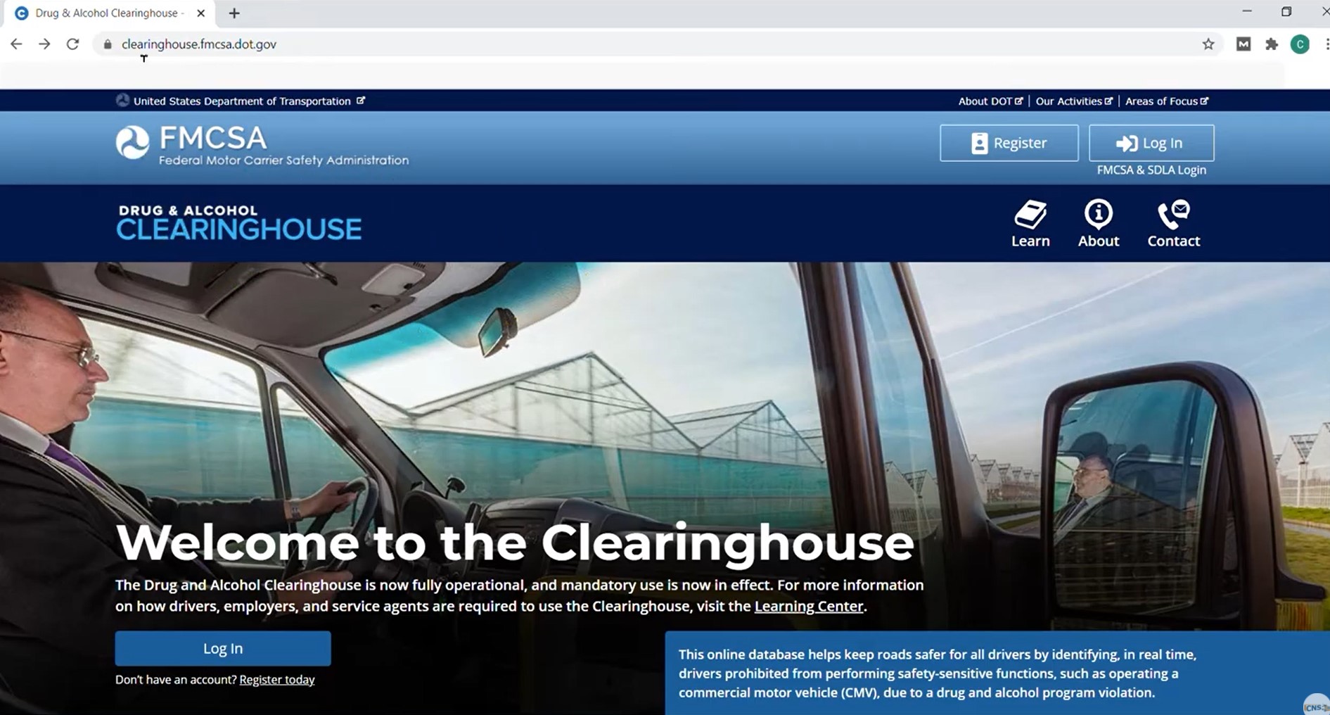 FMCSA Clearinghouse Registration | DOT Compliance Services | CNS