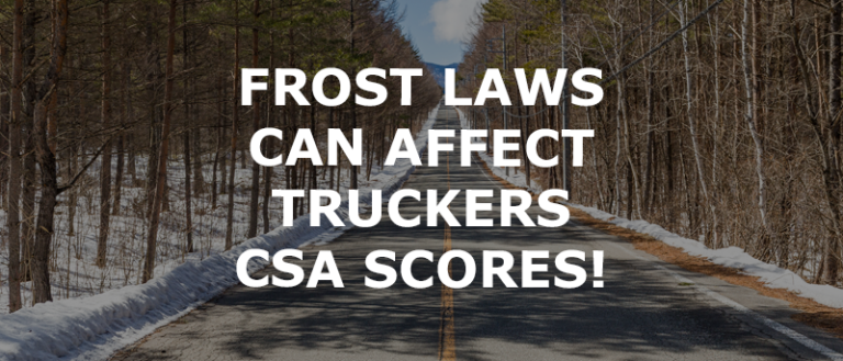 Frost Law Violations Can Affect CSA Scores