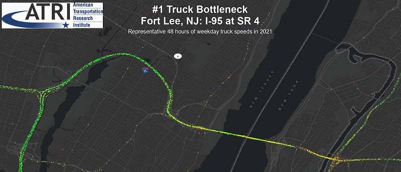 ATRI top 10 highway bottlenecks 2022 report