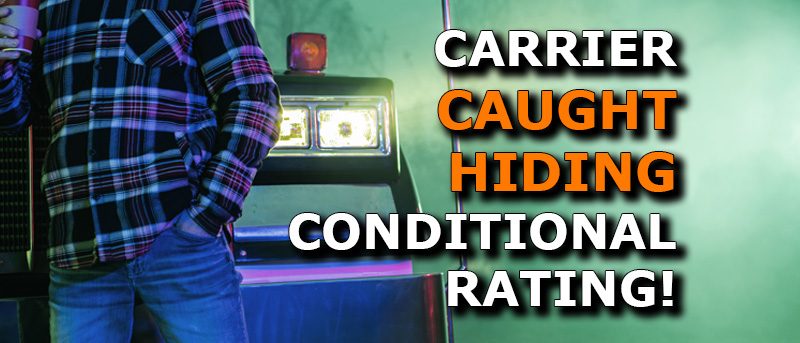 Million Dollar Carrier Caught Hiding Bad Safety Score